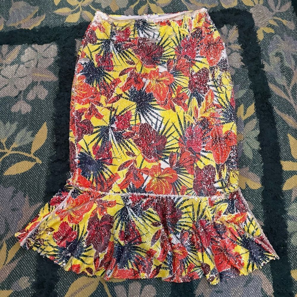 Women’s Zara Tropical Mermaid sequined skirt, size L